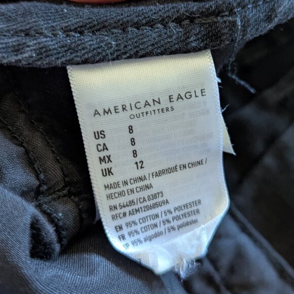 American Eagle Black Denim Jean Shorts, 8 - Picture 3 of 8